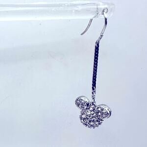 Mickey Mouse Herringbone Chain Earrings by Arribas Brothers Disney Swarovski